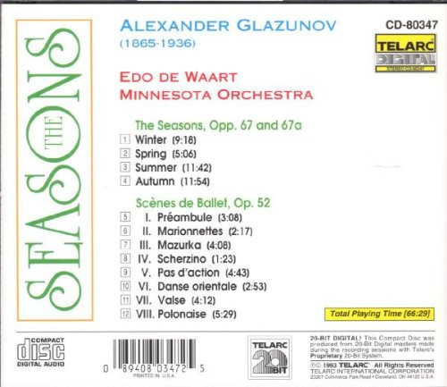 Alexander Glazunov, Edo de Waart, Minnesota Orchestra-1