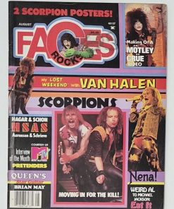 FACES ROCKS Magazine - AUG 1984 - VAN HALEN, WEIRD AL YANKOVIC, SCORPIONS Pull-Out Poster