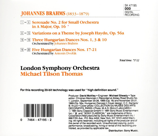 Brahms* - London Symphony Orchestra, Michael Tilson Thomas-1