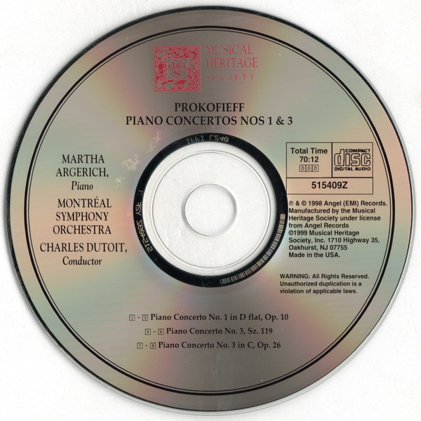 Prokofieff*, Bartók*, Martha Argerich, Charles Dutoit, Orchestre Symphonique De Montréal-2