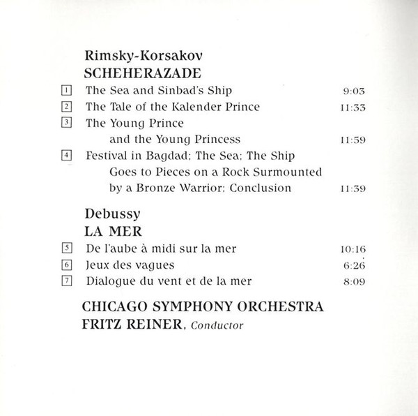 Rimsky-Korsakov* / Debussy*, Fritz Reiner, Chicago Symphony Orchestra-4