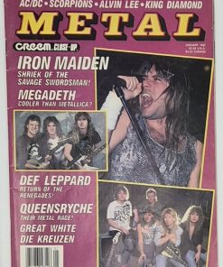 CREEM Magazine - JAN 1987 - IRON MAIDEN, MEGADETH, METALLICA Centerfold Poster