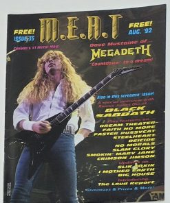 M.E.A.T. Magazine - AUG 1992 - MEGADETH, DIO/BLACK SABBATH, FASTER PUSSYCAT