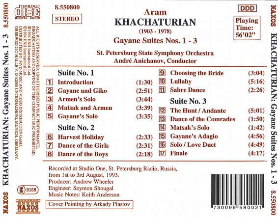 Khachaturian* - St. Petersburg State Symphony Orchestra*, André Anichanov-1
