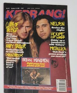 KERRANG! Magazine - OCT 13 1990 - MEGADETH, ANDY TAYLOR, IRON MAIDEN Centerfold & Other Posters