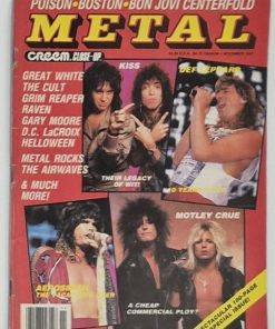 CREEM Magazine - NOV 1987 - KISS, AEROSMITH, BON JOVI Centerfold Poster