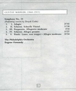 Mahler* - Performing Version By Deryck Cooke - Eugene Ormandy, The Philadelphia Orchestra-1