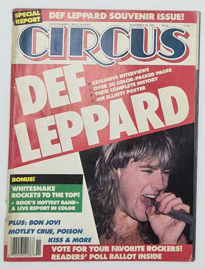 CIRCUS Magazine - NOV 30 1987 - DEF LEPPARD "SPECIAL REPORT"