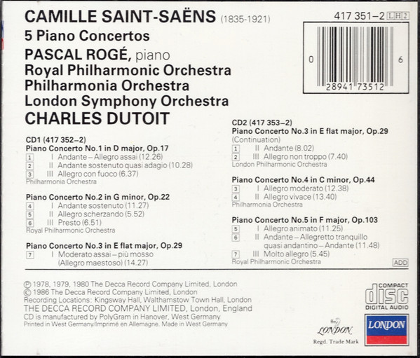 Saint-Saëns*, Pascal Rogé, Charles Dutoit-2