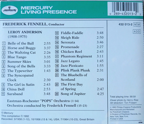 Leroy Anderson - Frederick Fennell-1