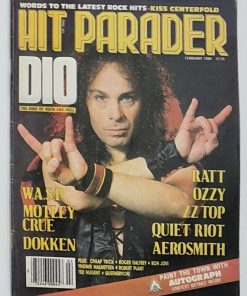 HIT PARADER Magazine - FEB 1986 - DIO, W.A.S.P., KISS Centerfold Poster