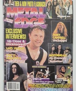 METAL EDGE Magazine - DEC 1996 - TYPE O NEGATIVE, JERRY CANTRELL, WHITE ZOMBIE & PANTERA/KISS Centerfold Poster
