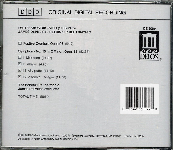 Shostakovich* - DePreist* / Helsinki Philharmonic Orchestra-2