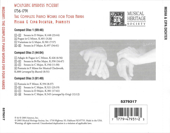 Mozart* - Misha & Cipa Dichter-1