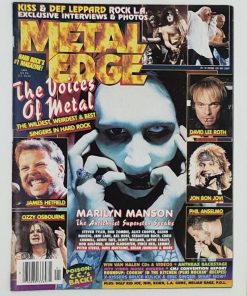 METAL EDGE Magazine - JAN 1997 - MARILYN MANSON, MTV VIDEO MUSIC AWARDS, KISS Centerfold Poster