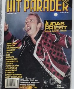 HIT PARADER Magazine - OCT 1987 - JUDAS PRIEST, RANDY RHOADS/OZZY Interview/Tribute, MÖTLEY CRÜE Centerfold Poster