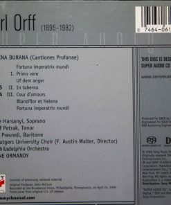 Carl Orff, Eugene Ormandy, Philadelphia Orchestra*, Janice Harsanyi, Rudolf Petrak, Harve Presnell, Rutgers University Choir*, F. Walter*-2